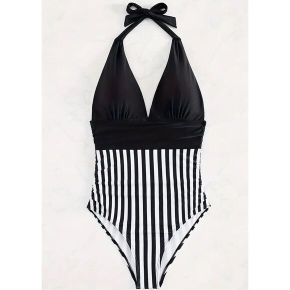 Women’s New Halter Neck One Piece Swimsuit L - Picture 1 of 11